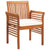 Garden Dining Chairs with Cushions 4 pcs Solid Wood Acacia