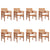 Garden Dining Chairs with Cushions 8 pcs Solid Wood Acacia