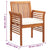 Garden Dining Chairs with Cushions 8 pcs Solid Wood Acacia