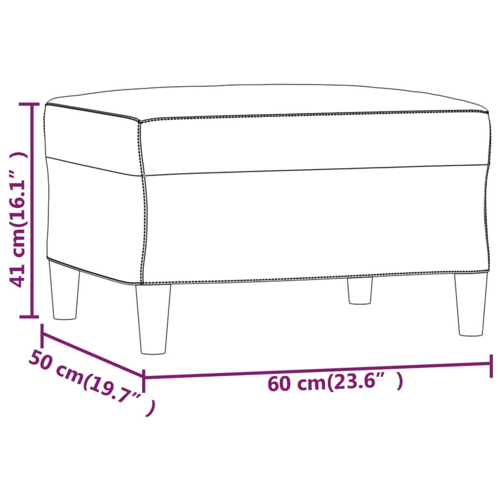 Footstool Cream 60x50x41 cm Fabric
