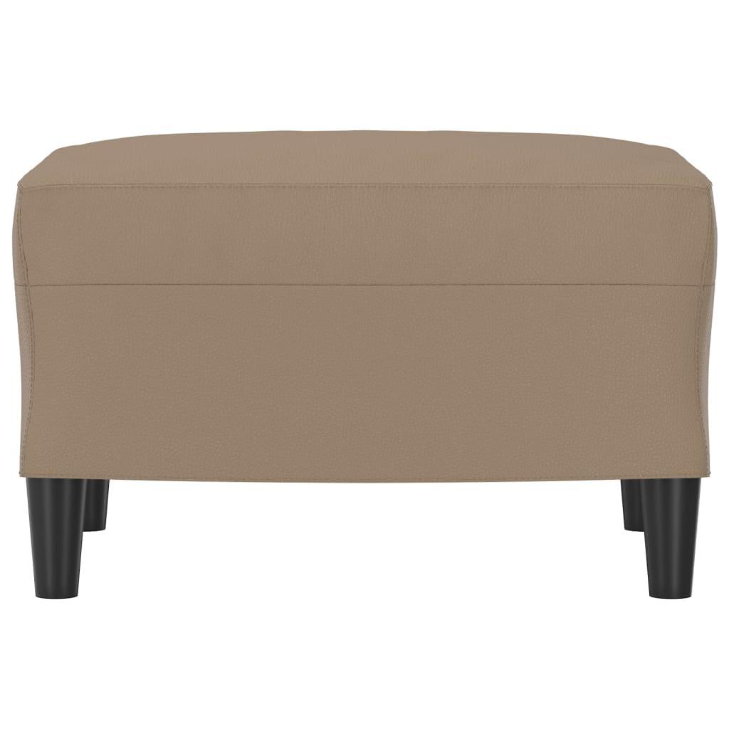 Footstool Cappuccino 60x50x41 cm Faux Leather