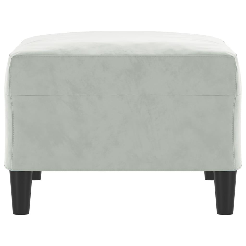 Footstool Light Grey 70x55x41 cm Velvet