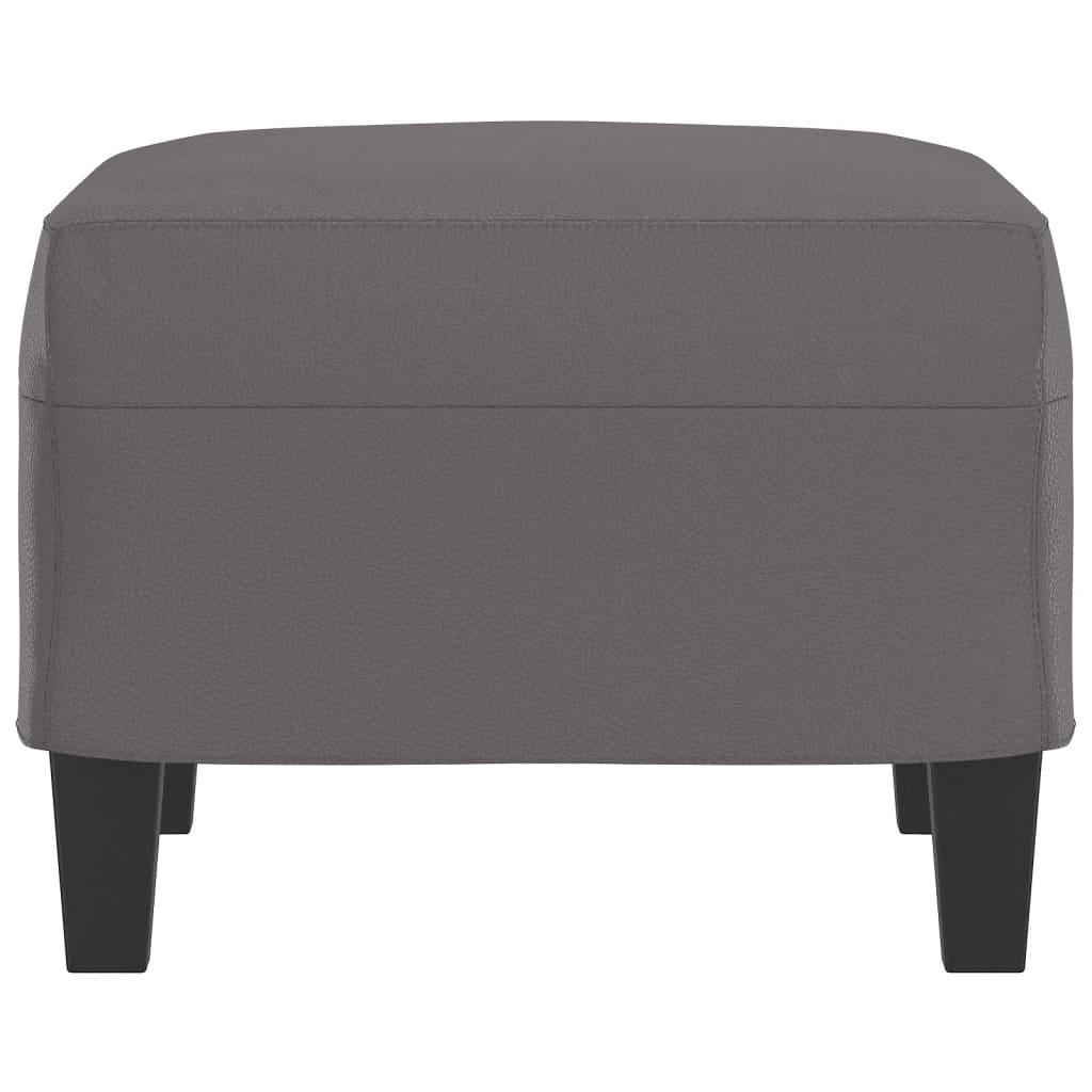 Footstool Grey 60x50x41 cm Faux Leather