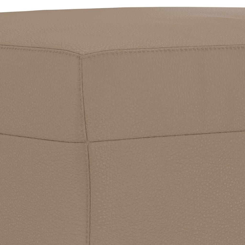 Footstool Cappuccino 60x50x41 cm Faux Leather