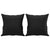 Throw Pillows 2 pcs Black 40x40 cm Faux Leather