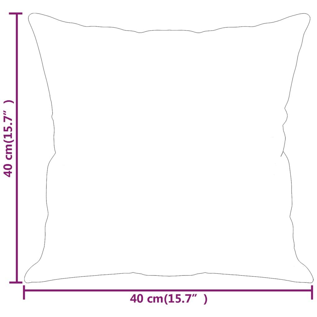 Throw Pillows 2 pcs Cappuccino 40x40 cm Faux Leather