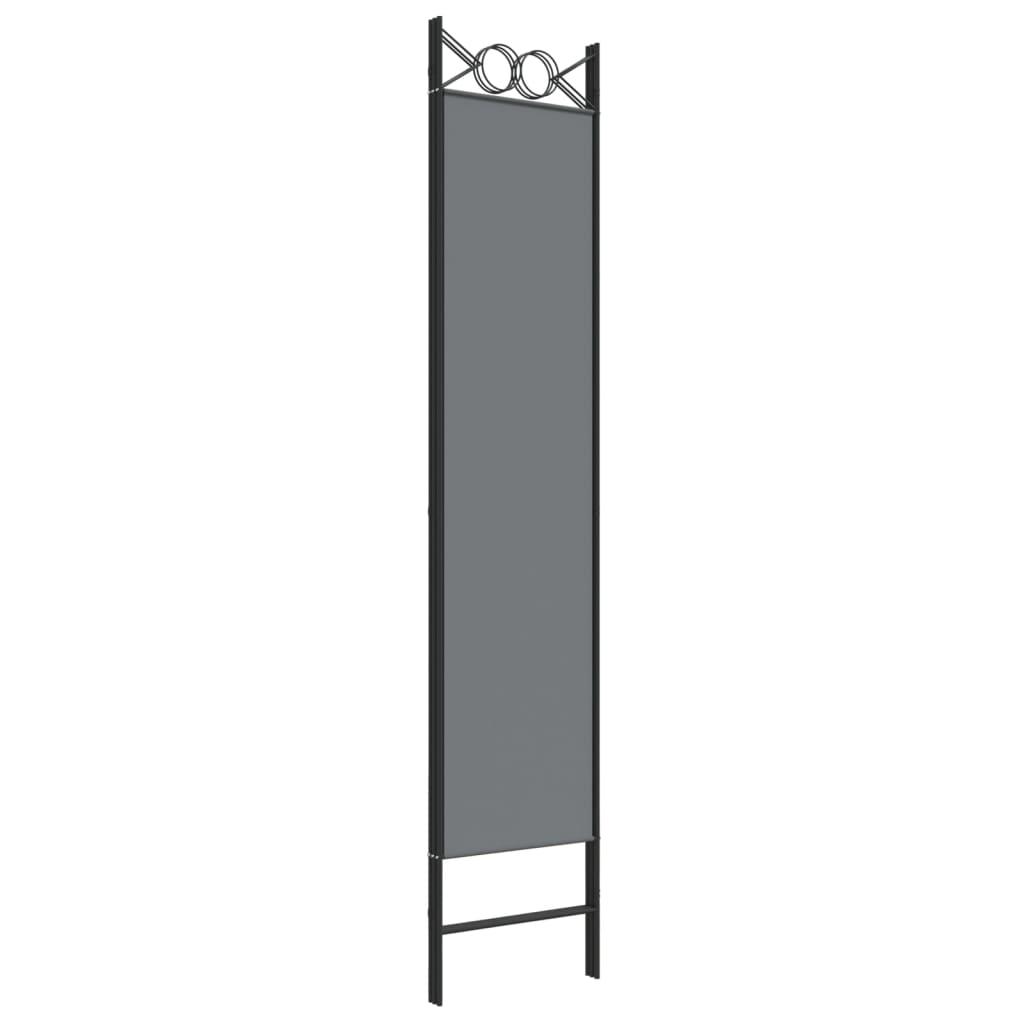 3-Panel Room Divider Anthracite 120x200 cm Fabric