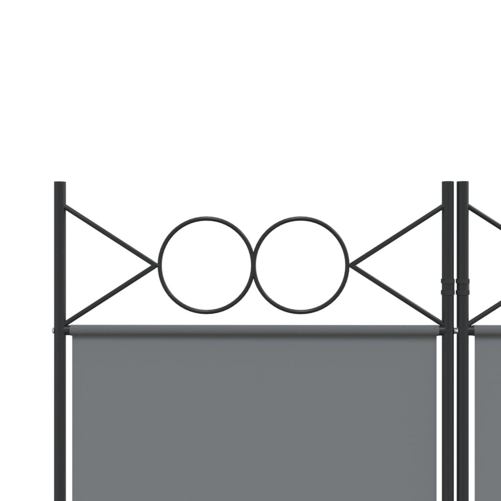 3-Panel Room Divider Anthracite 120x200 cm Fabric