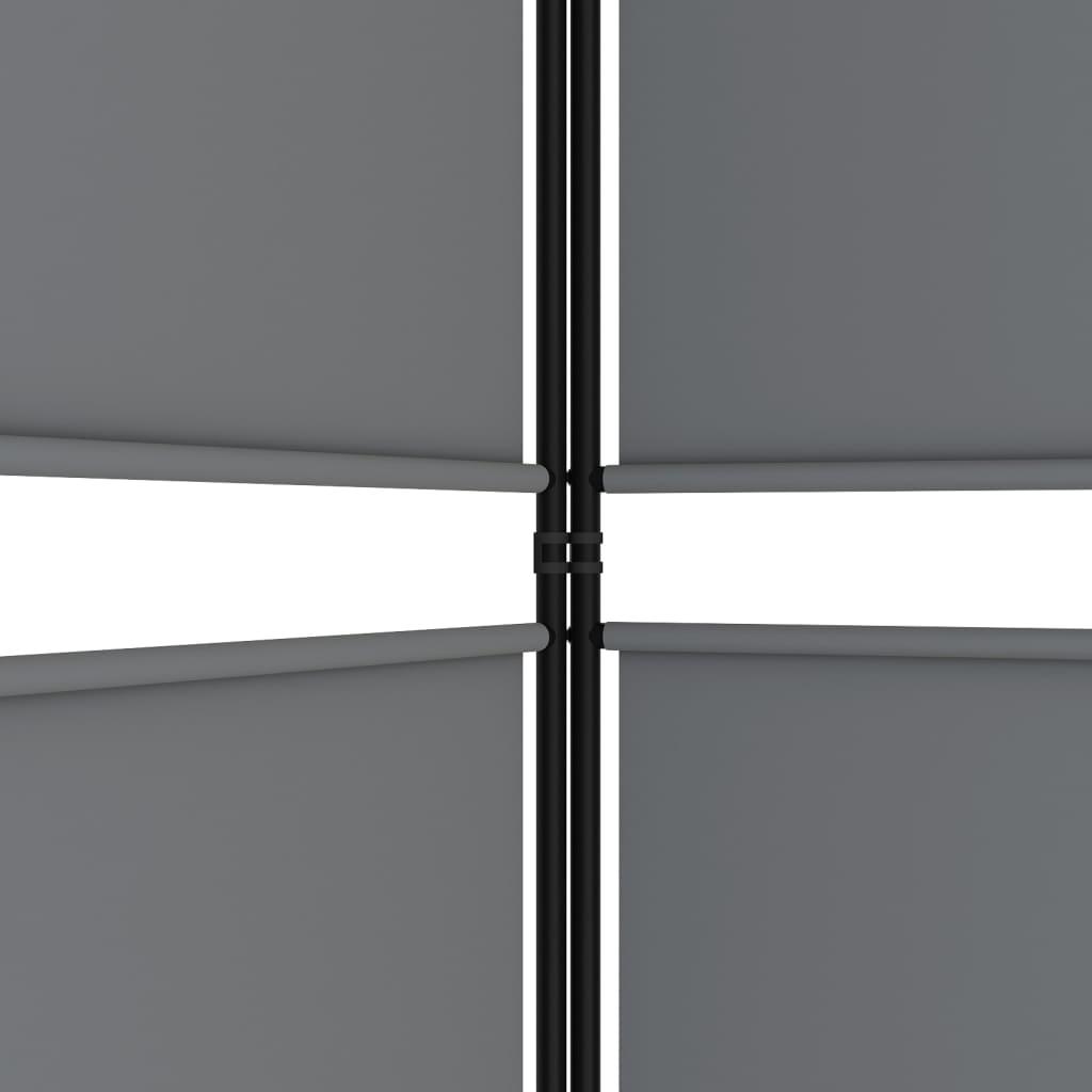 5-Panel Room Divider Anthracite 250x200 cm Fabric
