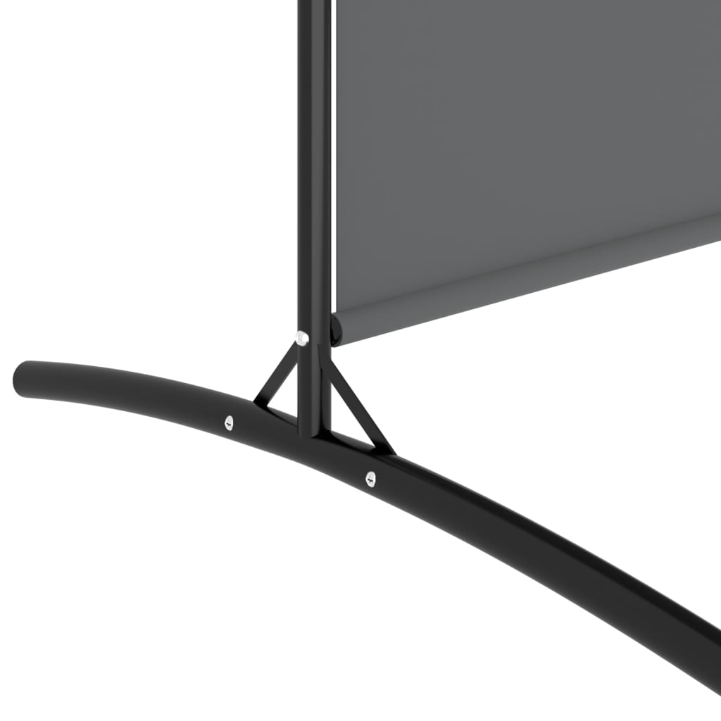 4-Panel Room Divider Anthracite 346x180 cm Fabric