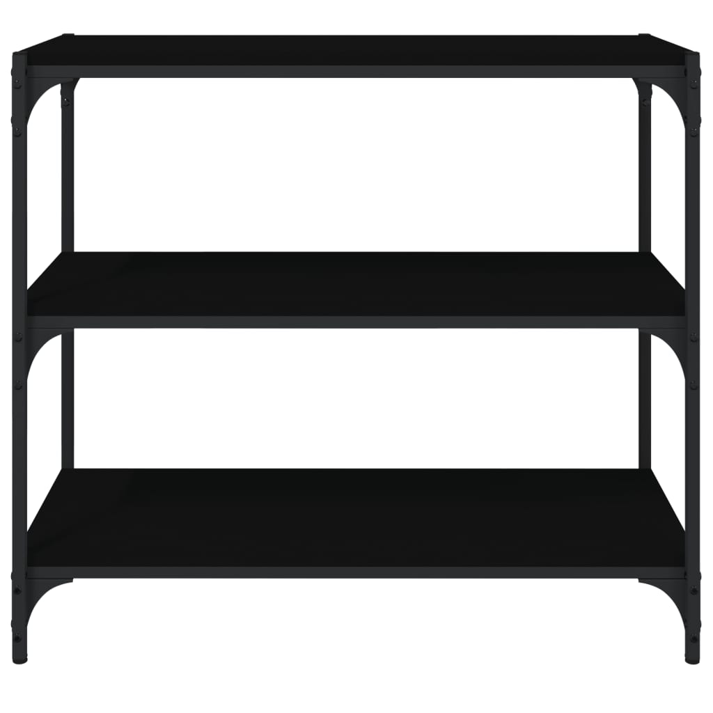 Book Cabinet Black 80x33x70.5 cm Engineered Wood and Steel
