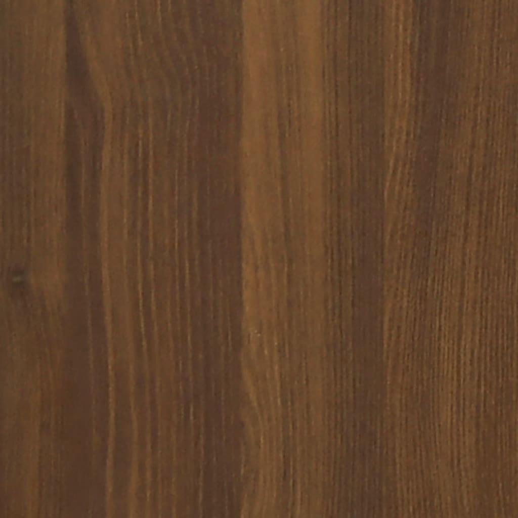 Book Cabinet Brown Oak 80x33x70.5 cm Engineered Wood and Steel