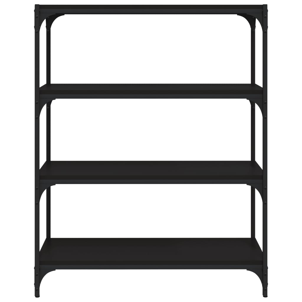 Book Cabinet Black 80x33x100 cm Engineered Wood and Steel
