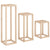 3 Piece Plant Stand Set Solid Wood Pine