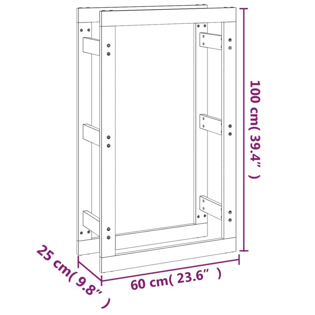 Firewood Rack 60x25x100 cm Solid Wood Pine