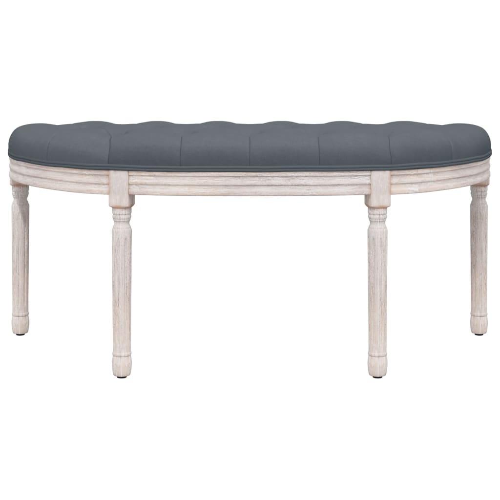 Bench Dark Grey 110.5x45x49 cm Velvet