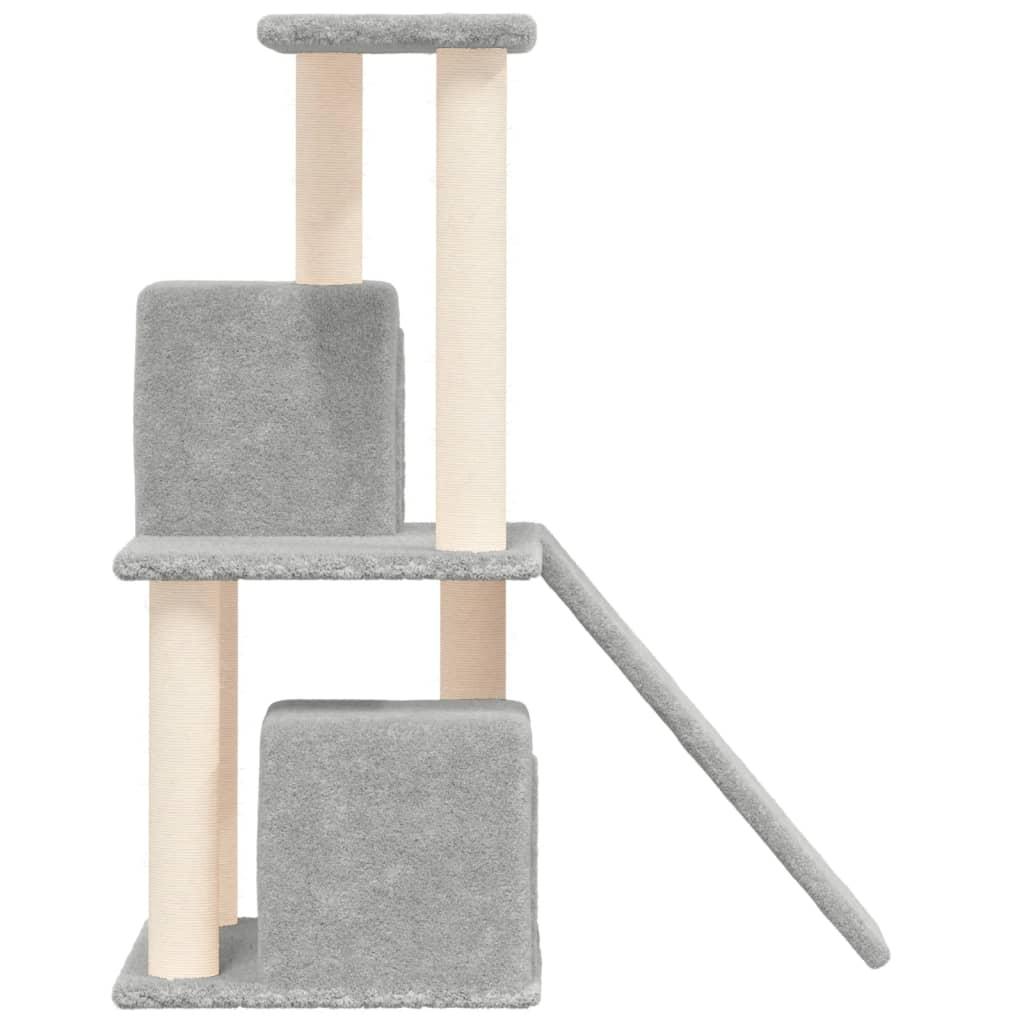 Cat Tree with Sisal Scratching Posts Light Grey 82 cm