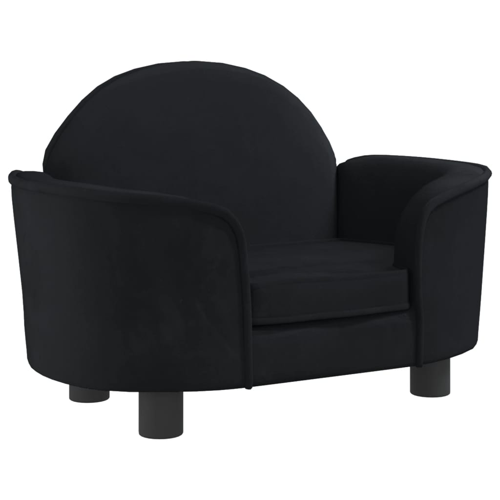 Dog Bed Black 66x40x45 cm Velvet