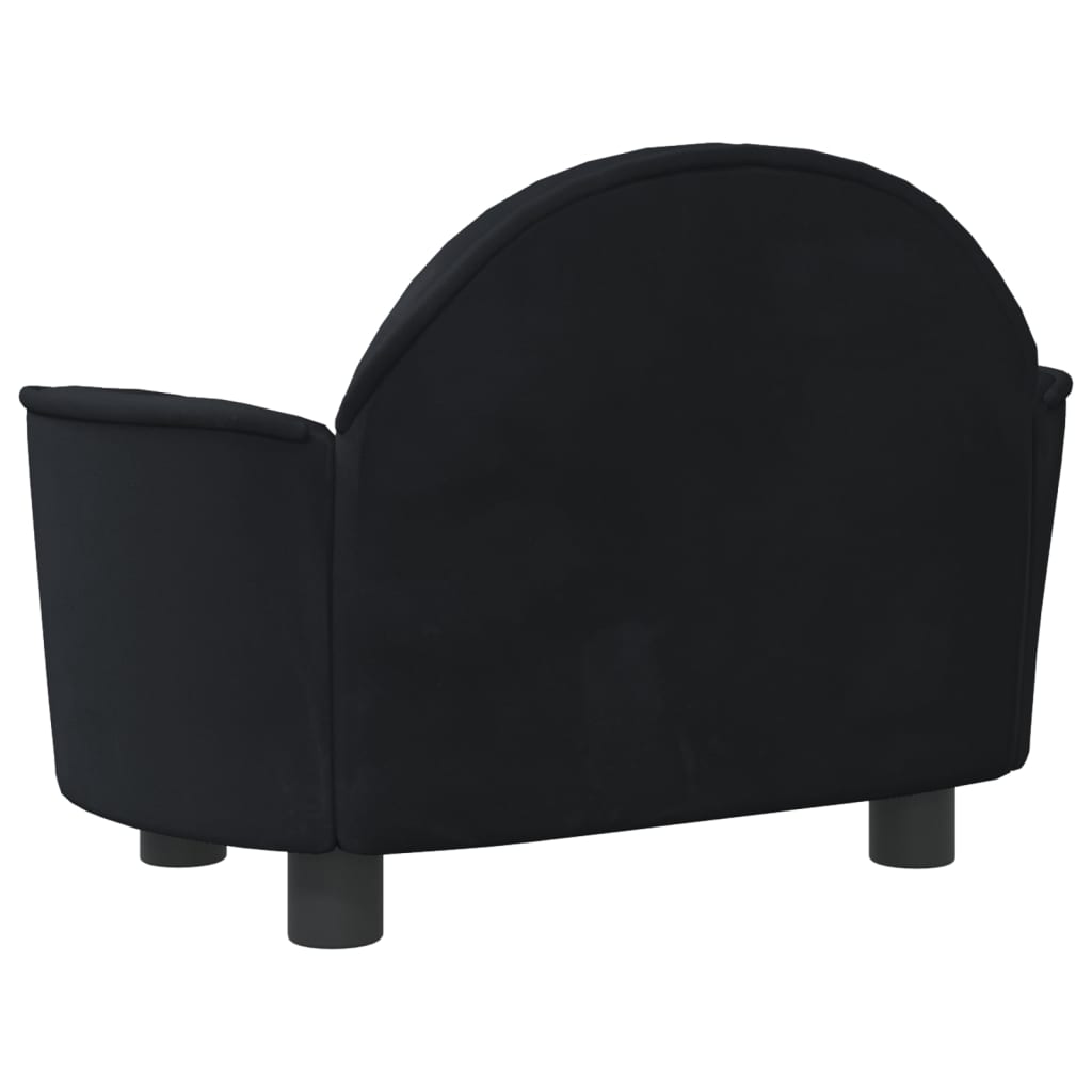 Dog Bed Black 66x40x45 cm Velvet