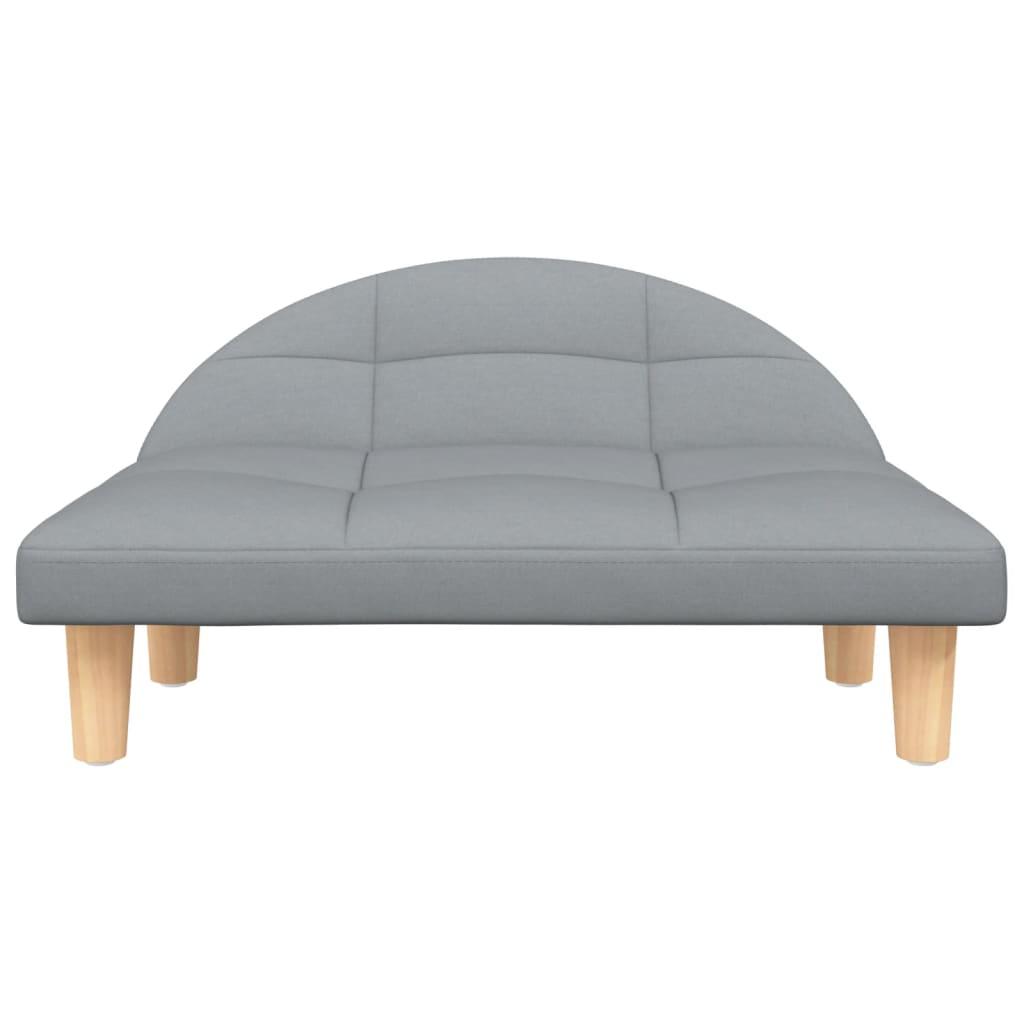 Dog Bed Light Grey 70x52x30 cm Fabric