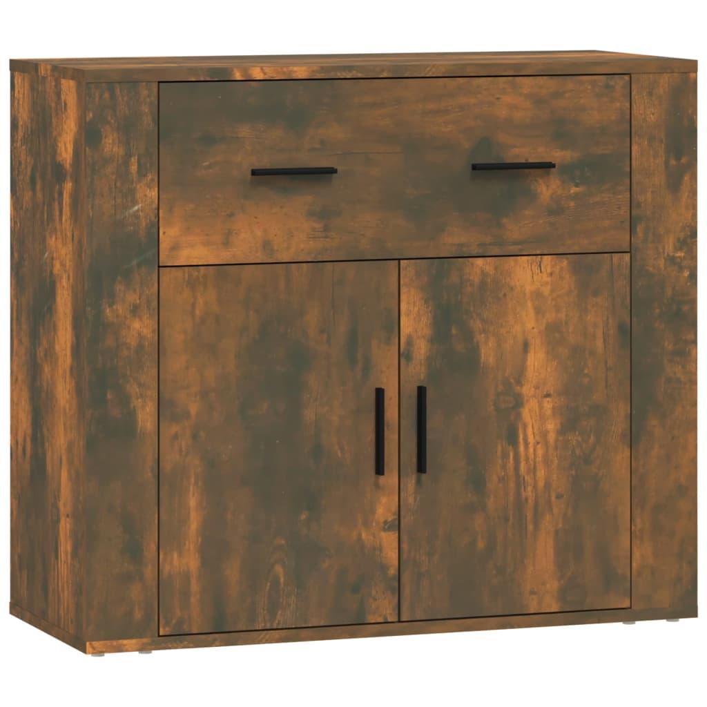 Sideboard Smoked Oak 80x33x70 cm Engineered Wood
