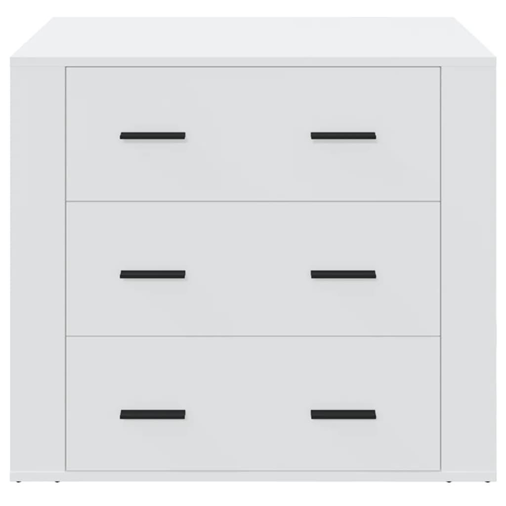 Sideboard White 80x33x70 cm Engineered Wood