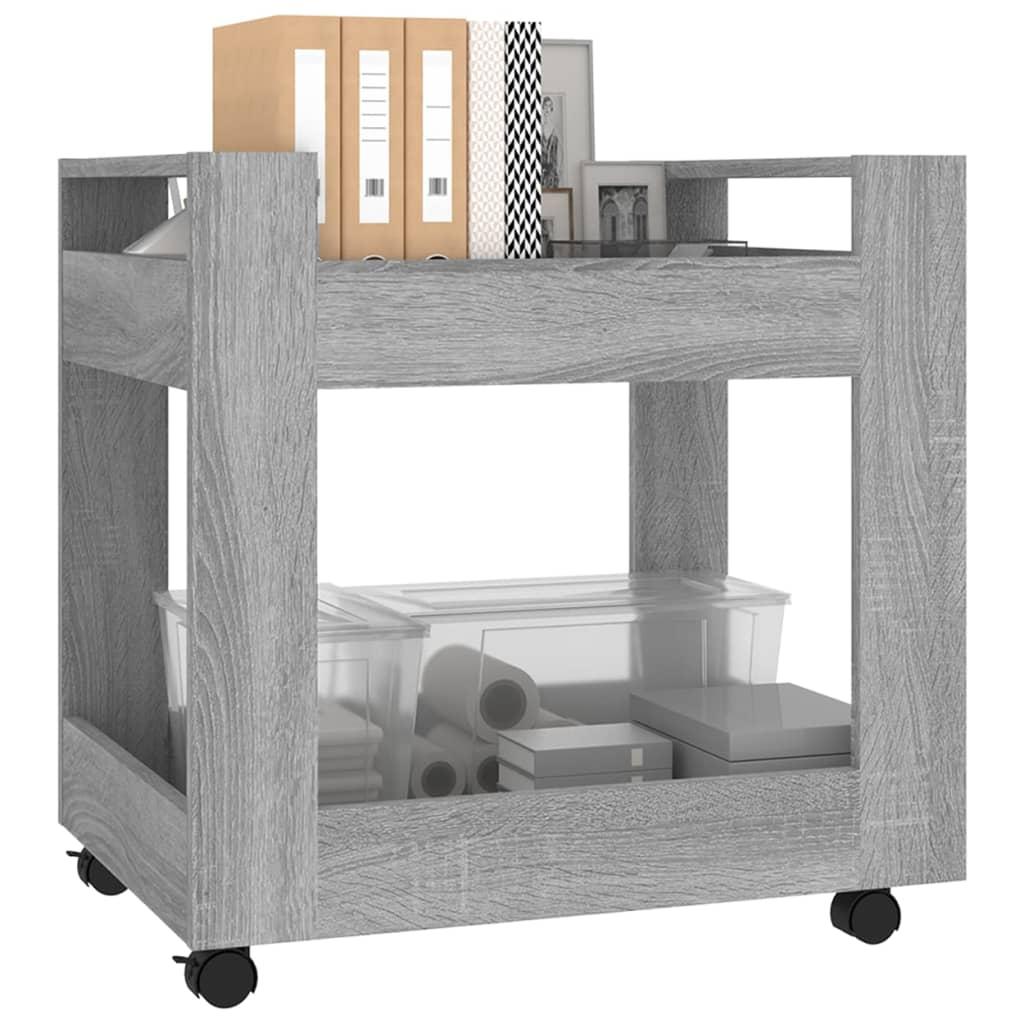 Desk Trolley Grey Sonoma 60x45x60 cm Engineered Wood