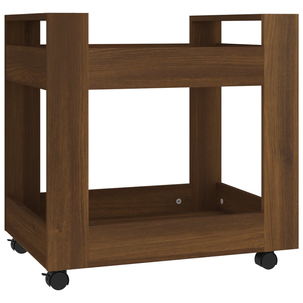 Desk Trolley Brown Oak 60x45x60 cm Engineered Wood