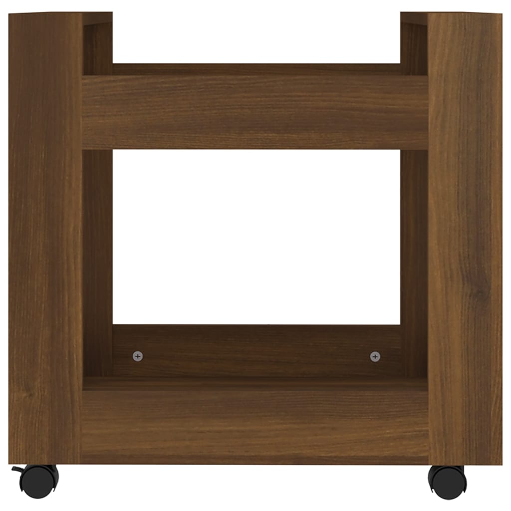 Desk Trolley Brown Oak 60x45x60 cm Engineered Wood