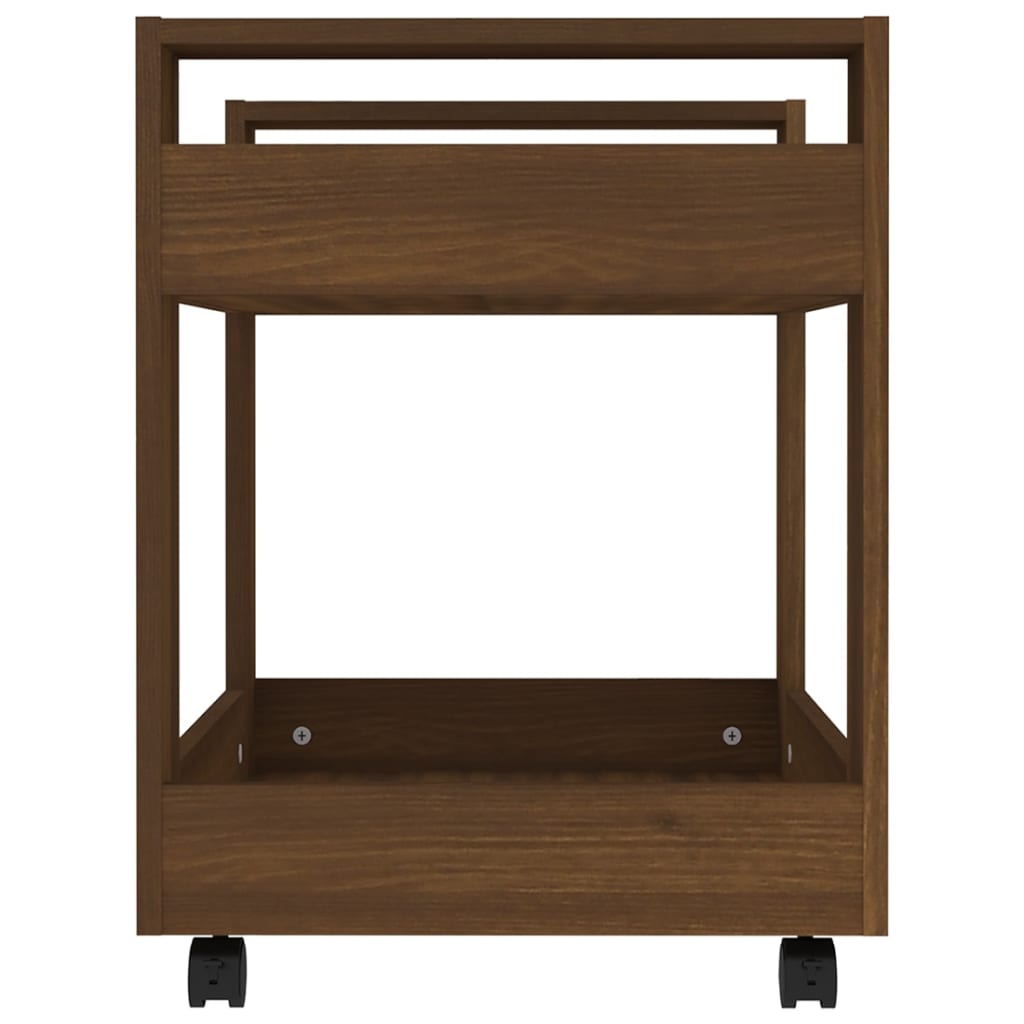 Desk Trolley Brown Oak 60x45x60 cm Engineered Wood
