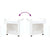 Desk Trolley White 60x45x60 cm Engineered Wood