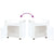 Desk Trolley High Gloss White 60x45x60 cm Engineered Wood