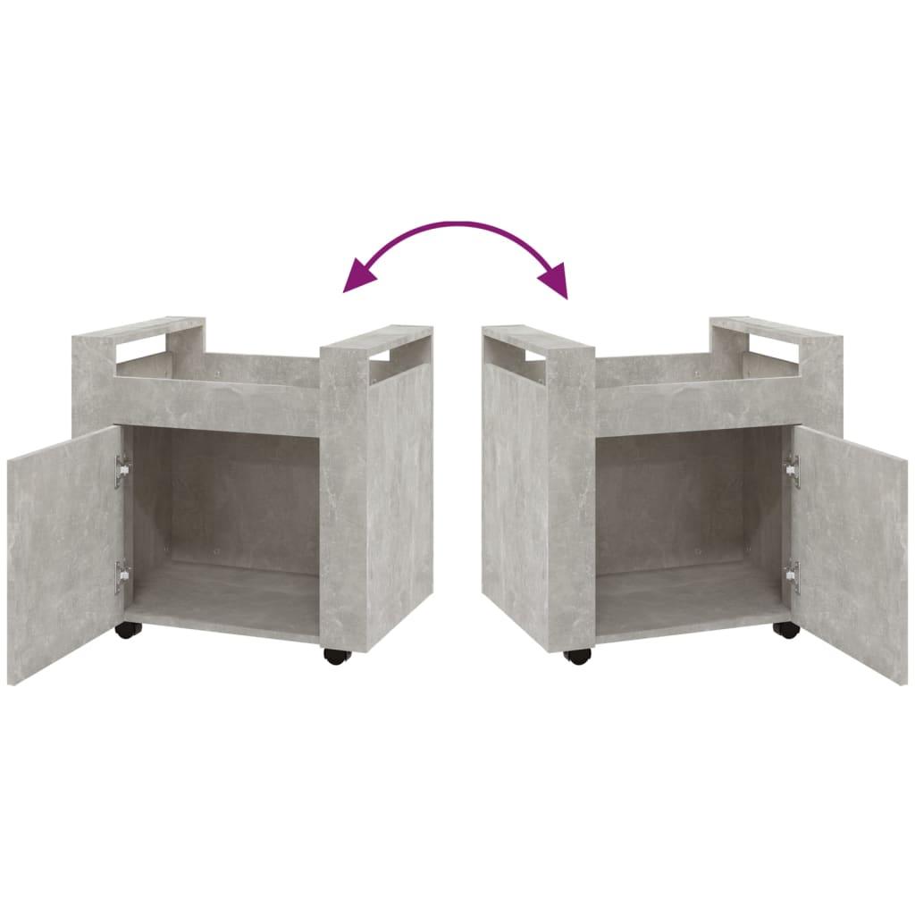 Desk Trolley Concrete Grey 60x45x60 cm Engineered Wood