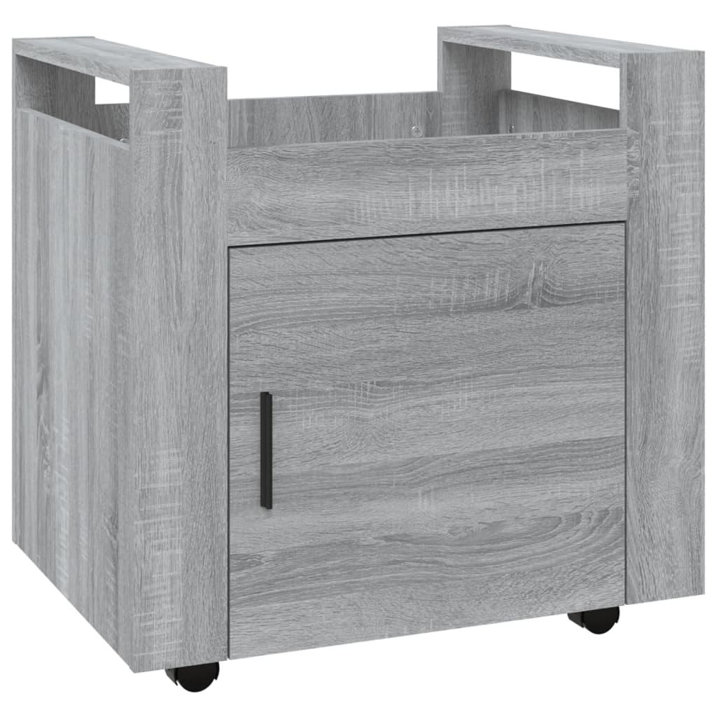 Desk Trolley Grey Sonoma 60x45x60 cm Engineered Wood