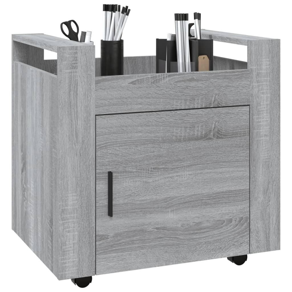Desk Trolley Grey Sonoma 60x45x60 cm Engineered Wood