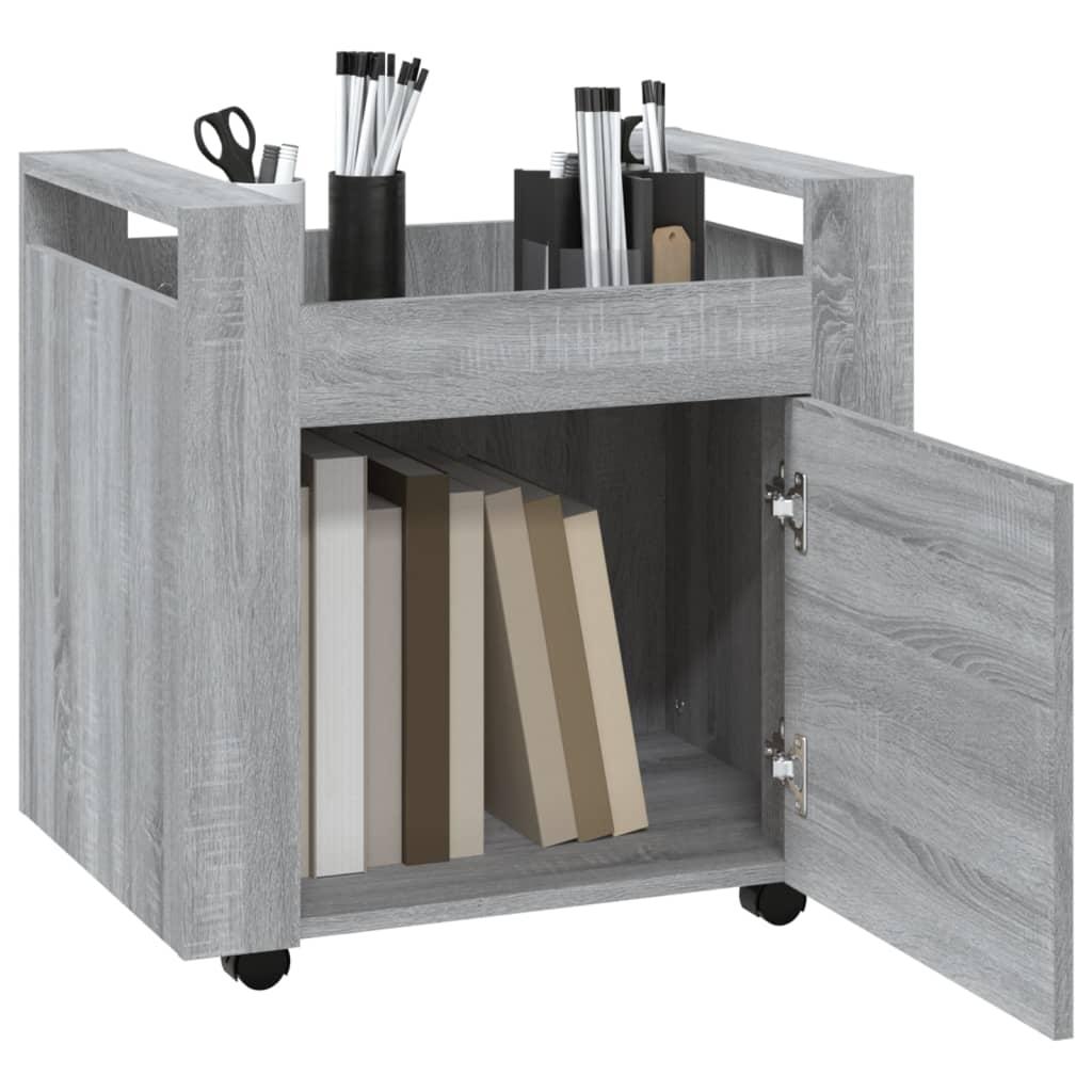 Desk Trolley Grey Sonoma 60x45x60 cm Engineered Wood