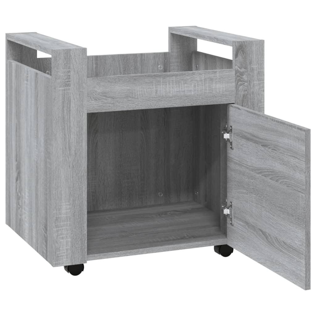 Desk Trolley Grey Sonoma 60x45x60 cm Engineered Wood