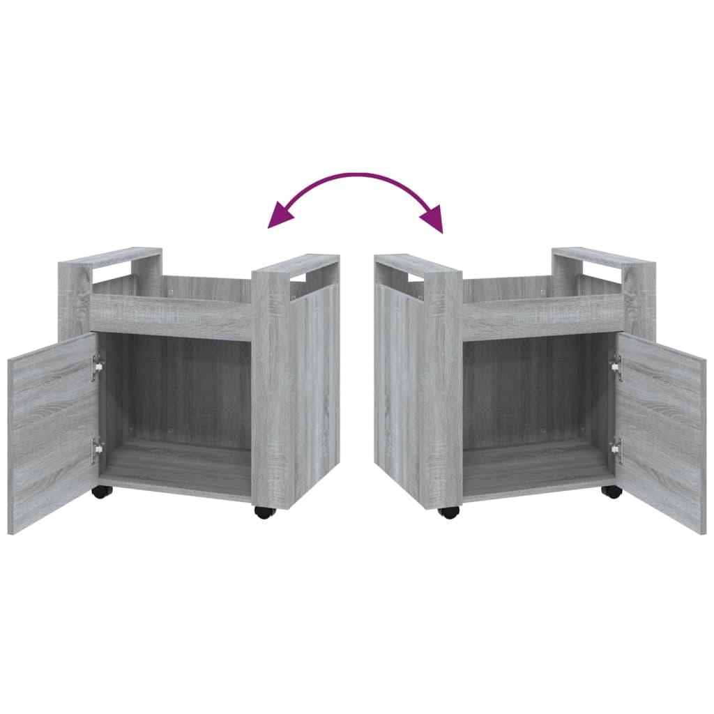 Desk Trolley Grey Sonoma 60x45x60 cm Engineered Wood