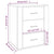 Bedside Cabinet White 50x36x60 cm Engineered Wood