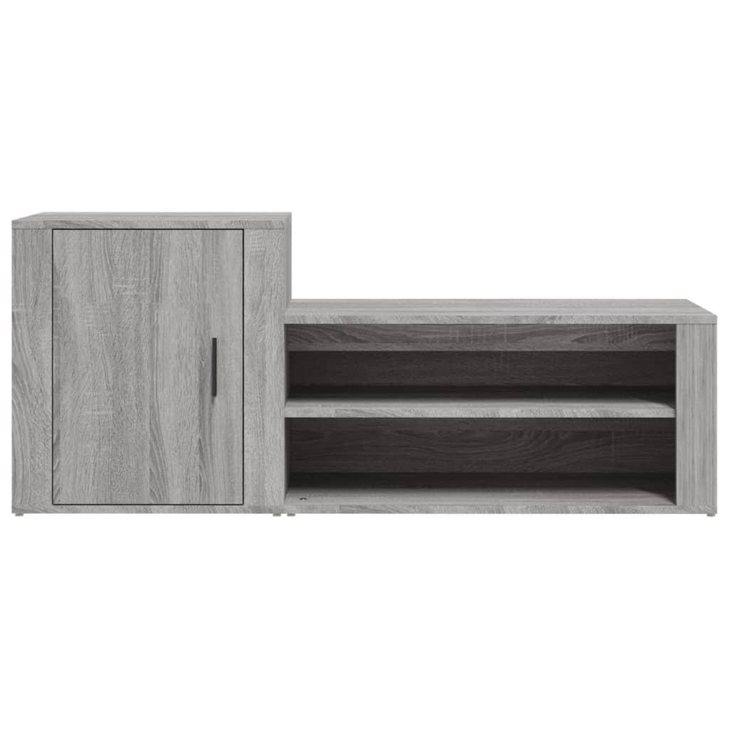 Shoe Cabinet Grey Sonoma 130x35x54 cm Engineered Wood