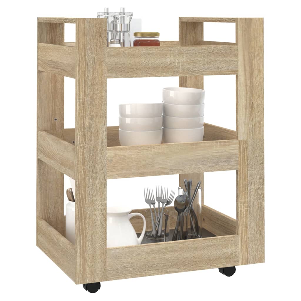 Kitchen Trolley Sonoma Oak 60x45x80 cm Engineered Wood
