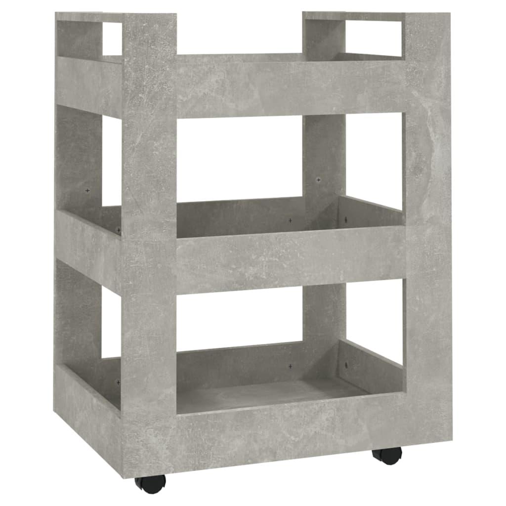 Kitchen Trolley Concrete Grey 60x45x80 cm Engineered Wood