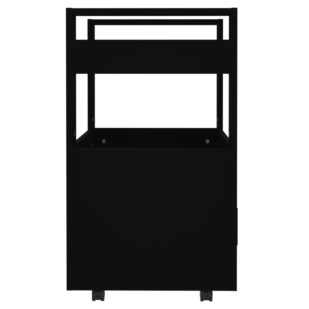 Kitchen Trolley Black 60x45x80 cm Engineered Wood