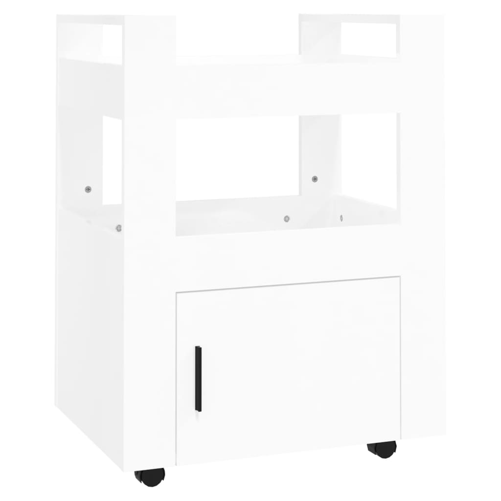 Kitchen Trolley High Gloss White 60x45x80 cm Engineered Wood