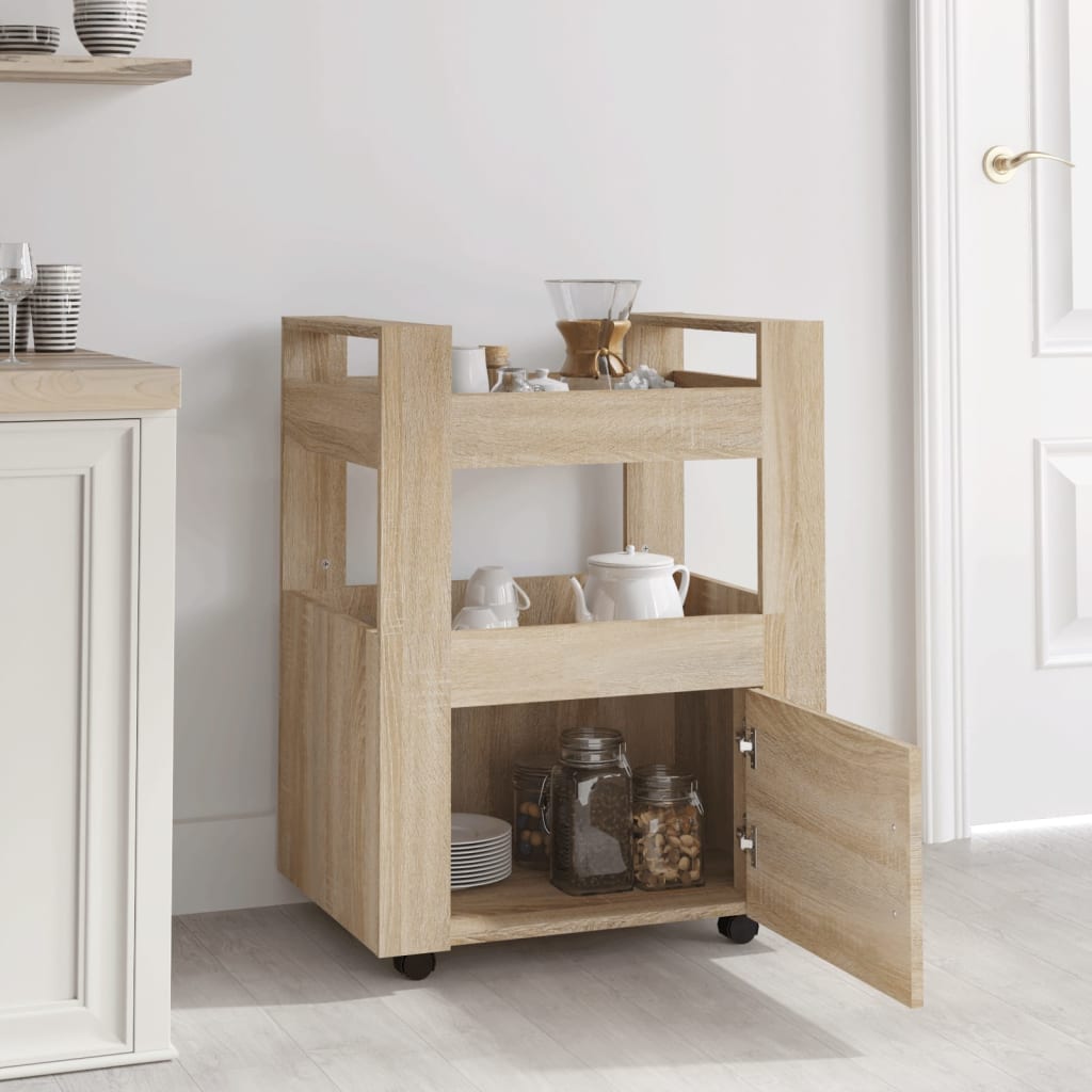 Kitchen Trolley Sonoma Oak 60x45x80 cm Engineered Wood