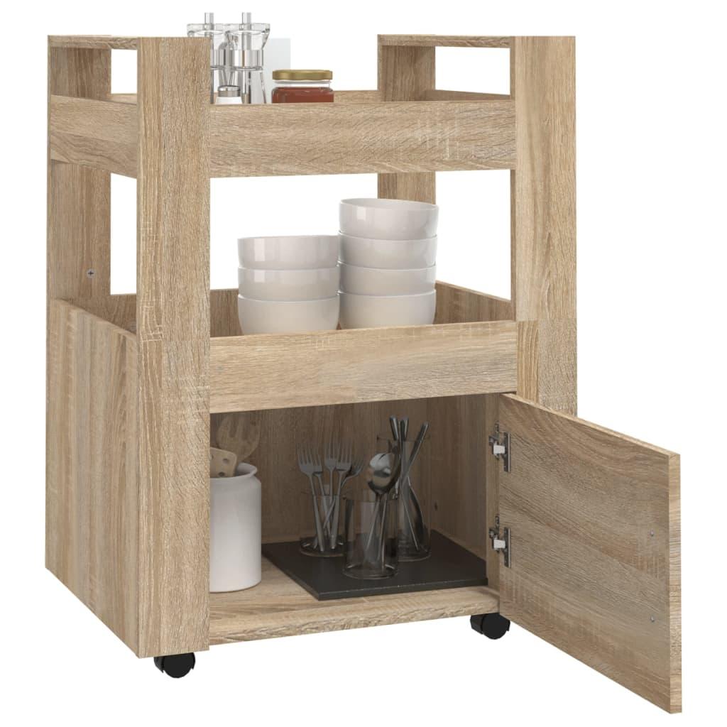 Kitchen Trolley Sonoma Oak 60x45x80 cm Engineered Wood