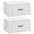 Wall-mounted Bedside Cabinets 2 pcs White 50x36x25 cm
