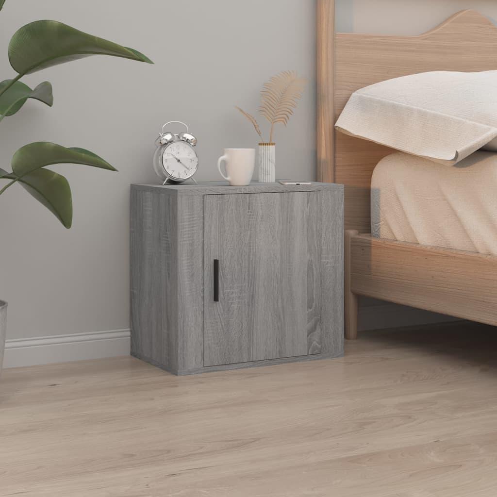 Wall-mounted Bedside Cabinets 2 pcs Grey Sonoma 50x30x47 cm