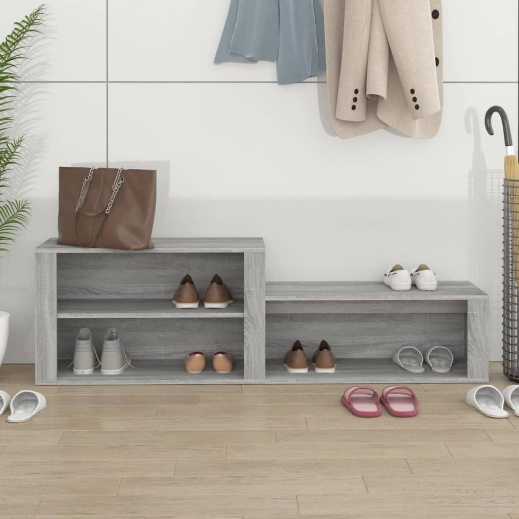 Shoe Cabinet Grey Sonoma 150x35x45 cm Engineered Wood