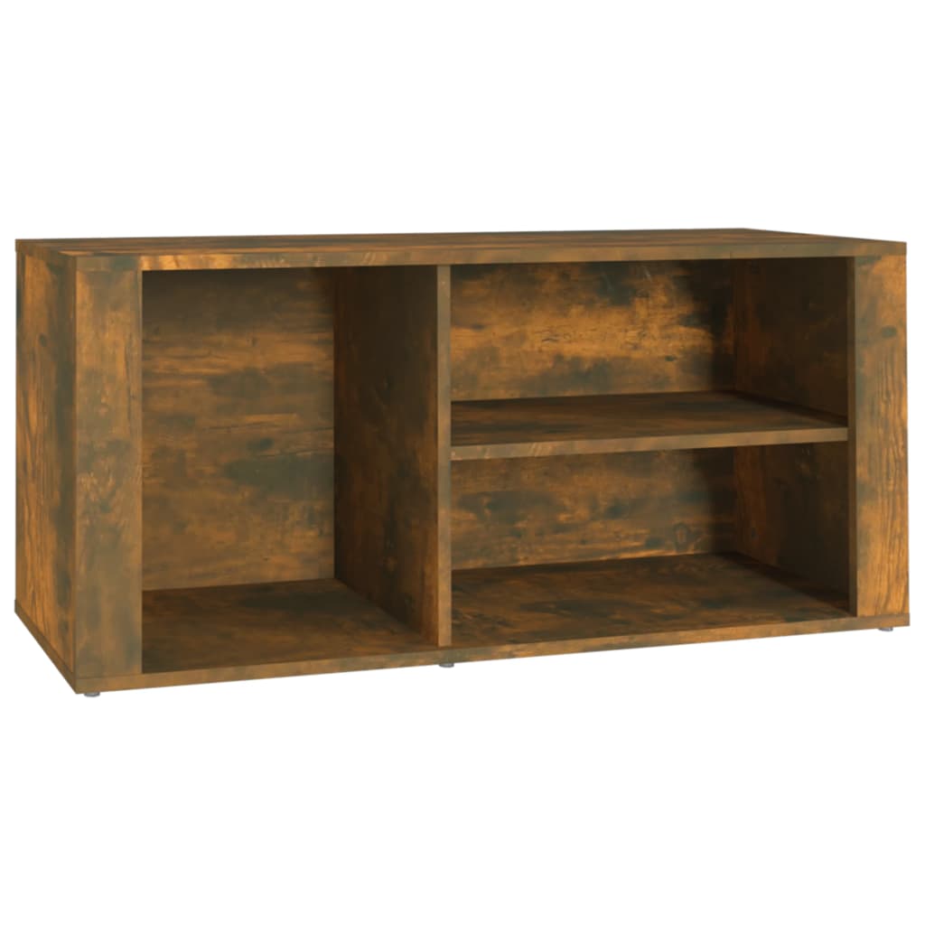 Shoe Cabinet Smoked Oak 100x35x45 cm Engineered Wood